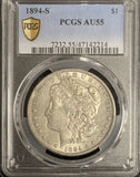 1894-S Morgan Silver Dollar, AU55 PCGS GS, (20570)