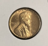 1951-S Lincoln Wheat Cent, Choice Uncirculated Red  (20663)