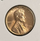 1954-S Lincoln Wheat Cent, Choice Uncirculated Red  (20671)