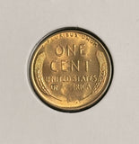 1955-S Lincoln Wheat Cent, Choice Uncirculated Red. Reverse Struck Thru.  (20673) 