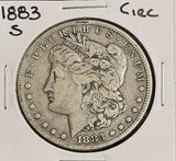 1883-S Morgan Silver Dollar, Nicely Circulated VF (20678)