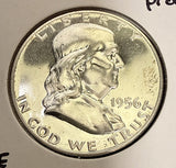 1956 Type 1 Franklin Half Dollar, Choice Cameo Proof (20689)