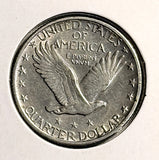 1919-D Standing Liberty Quarter, AU+ Details.  (20737)
