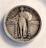 1918/7-S Standing Liberty Quarter, F-15 Details. ANACS (20739).