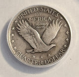 1918/7-S Standing Liberty Quarter, F-15 Details. ANACS (20739).