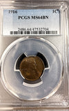 1916 Lincoln Wheat Cent, MS64BN, PCGS  (20762)