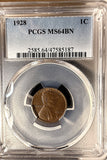 1928 Lincoln Wheat Cent, MS64BN, PCGS  (20774)