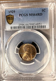 1929 Lincoln Wheat Cent, MS64RD, PCGS  (20778)
