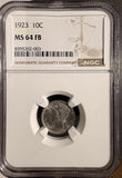 1923 Mercury Head Dime, MS64FB NGC. (20811)