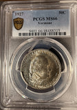 1927 Vermont Commemorative Half Dollar, MS66 PCGS GS (20829)