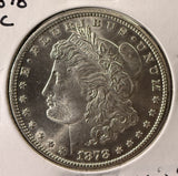 1878-CC Morgan Silver Dollar, Choice Uncirculated (20878)