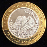 Traverse Bay Michigan $10 Silver Strike Eagle, Copper Rim (20923)