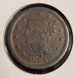 1854 Large Cent, VF (20930)
