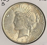 1923-S Peace Silver Dollar, Choice AU. (20976)