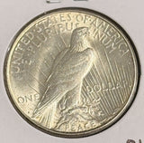 1923-S Peace Silver Dollar, Choice AU. (20976)