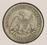 1862-S Seated Liberty Half Dollar, Circulated. (20995)