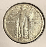 1920-D Standing Liberty Quarter, Choice AU. (21066)