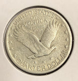 1920-D Standing Liberty Quarter, Choice AU. (21066)