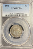 1875 Shield Nickel, PF64 PCGS (21142)