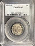 1925-S Buffalo Nickel, MS63 PCGS. (21158)