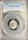 1917 Mercury Head Dime, MS64FB. (21164)
