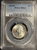 1935-D Washington Quarter, MS64 PCGS. (21174)