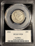 1921 Standing Liberty Quarter, VF-20, PCGS VaultBox. Key Date. (21178)