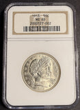 1913 Barber Half Dollar, MS65 NGC, WOW!. (21192).