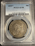 1829/7 Capped Bust Half Dollar, AU50 PCGS. (21194)