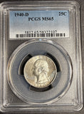 1940-D Washington Quarter, MS65 PCGS. (21204)