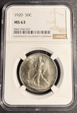 1920 Walking Liberty Half Dollar, MS63 NGC, (21214)