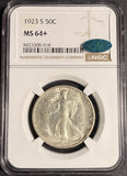 1923-S Walking Liberty Half Dollar, MS64+ NGC+CAC, (21222)
