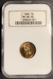 1899 Indian Head Cent, MS66RD NGC OH, (21272)