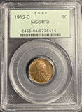 1912-D Lincoln Wheat Cent, MS64RD PCGS. OGH,  (21294)