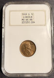1909-S Lincoln Wheat Cent, MS64RB NGC, (21300)