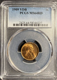 1909-P VDB Lincoln Wheat Cent, MS64RD PCGS, (21304)
