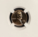 1955 Lincoln Wheat Cent, Proof 68 Red, NGC PF68RD (21308) Stock Photo