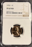 1952 Lincoln Wheat Cent, Proof 67 Red, NGC PF67RD (21340)