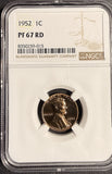 1952 Lincoln Wheat Cent, Proof 67 Red, NGC PF67RD (21342)