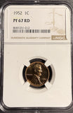 1952 Lincoln Wheat Cent, Proof 67 Red, NGC PF67RD (21344)