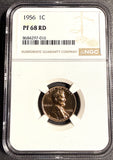 1956 Lincoln Wheat Cent, Proof 68 Red, NGC PF68RD (21350)