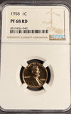 1958 Lincoln Wheat Cent, Proof 68 Red, NGC PF68RD (21354)