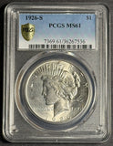 1926-S Peace Silver Dollar, MS61?, PCGS GS (21402)