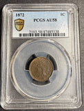 1872 Indian Head Cent,  AU58 PCGS GS (21414)