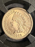 1863 Indian Head Cent, MS64 NGC VaultBox Black (21418)