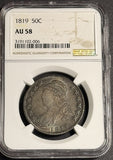 1819 Capped Bust Half, AU58 NGC (21422)