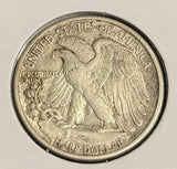 1916-D Walking Liberty Half Dollar, Choice AU+. (21460)