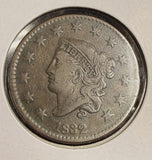 1832 Med. Letters Large Cent, Nicely Circulated . (21487)