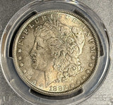 1882 Morgan Silver Dollar, MS64 PCGS, Toned . (21536)