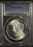 1882-S Morgan Silver Dollar, MS64 PCGS, White . (21586)